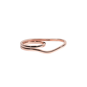 WIRE TWO FINGER RING ROSE-GOLD PLATED - MARCEL BEDRO